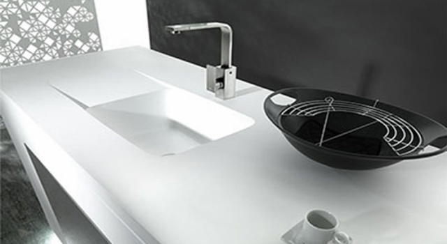 Krion by Porcelanosa: 36 componenti stampati per cucina e bagno